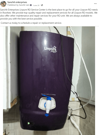 livpure ro water purifier service in roorkee