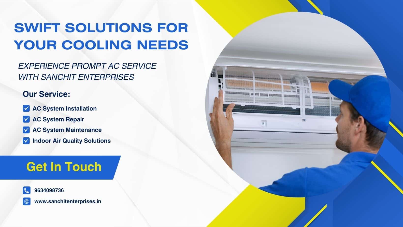Sanchit Enterprises delivers prompt AC services to keep you cool and comfortable