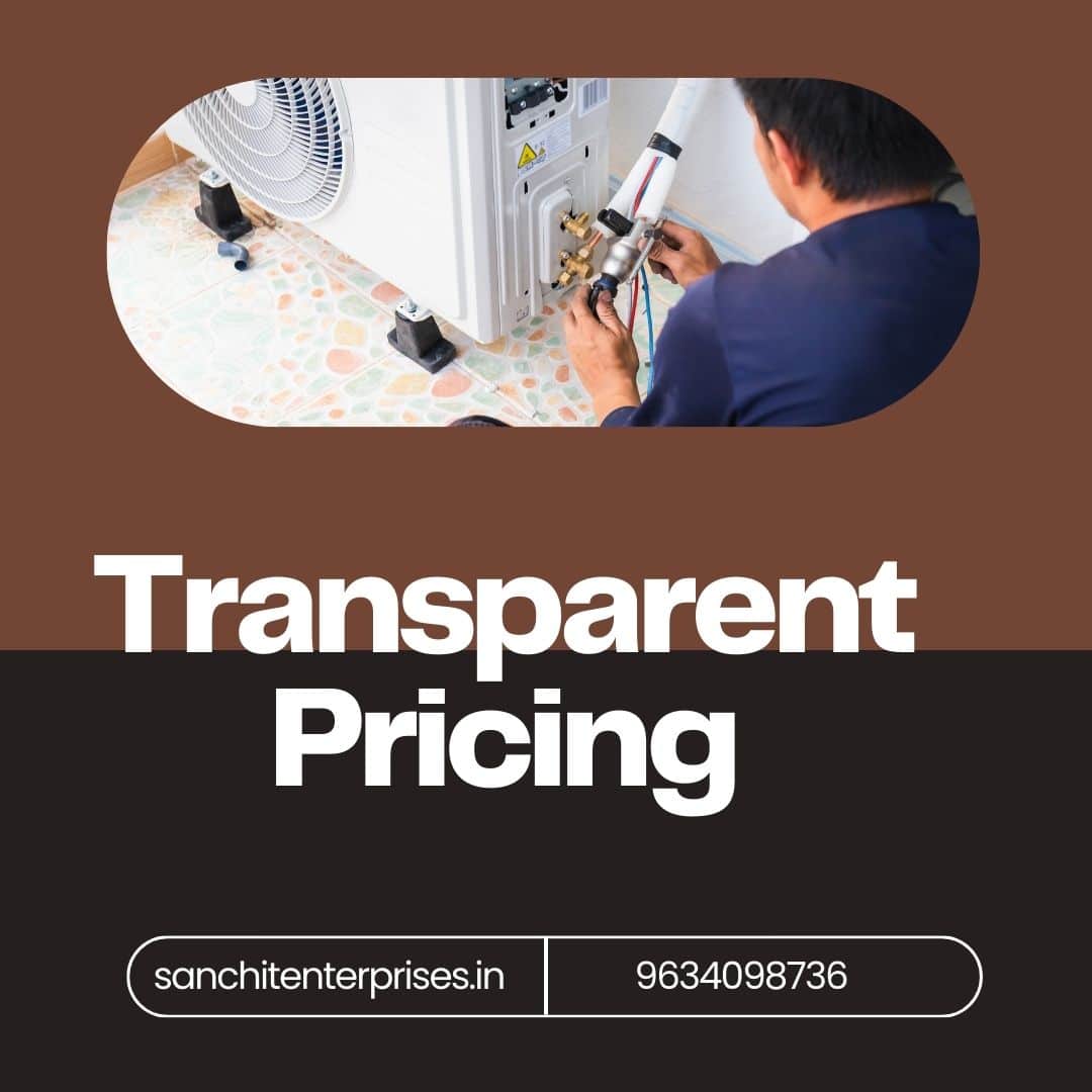 Transparent pricing signboard at Sanchit Enterprises