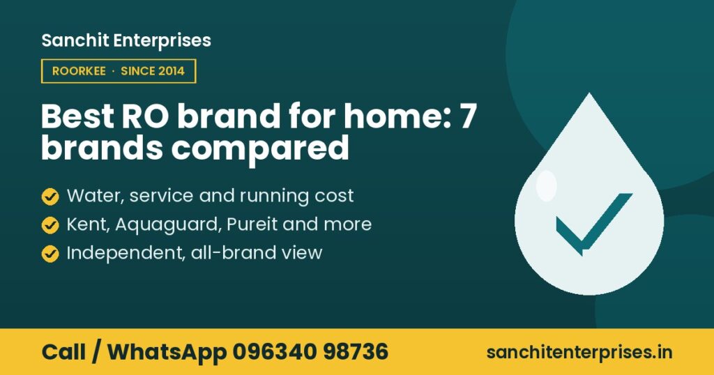 Best RO brand for home: 7 brands compared by Sanchit Enterprises