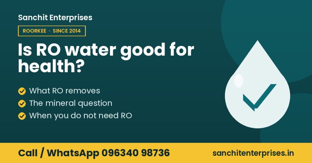 Is RO water good for health: facts explained by Sanchit Enterprises