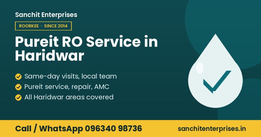 Pureit RO service in Haridwar by Sanchit Enterprises: same-day visits from a local team