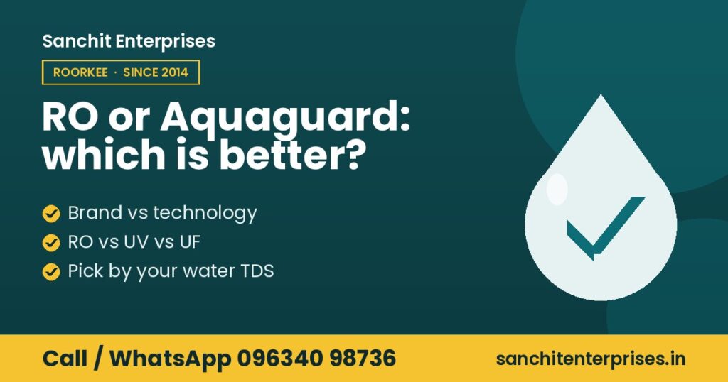 RO or Aquaguard, which is better: guide by Sanchit Enterprises