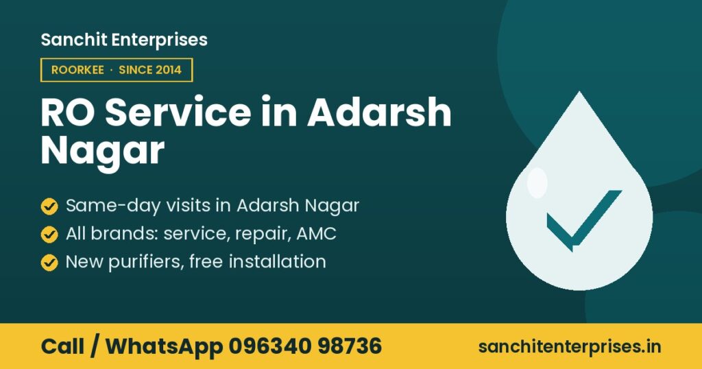 RO service in Adarsh Nagar by Sanchit Enterprises, Roorkee: same-day visits in adarsh nagar, all brands: service, repair, amc