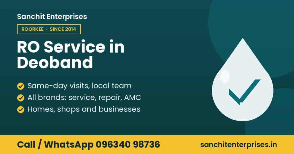 RO service in Deoband by Sanchit Enterprises: same-day visits from a local team