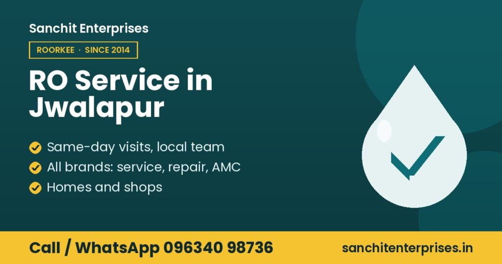 RO service in Jwalapur by Sanchit Enterprises: same-day visits, all brands
