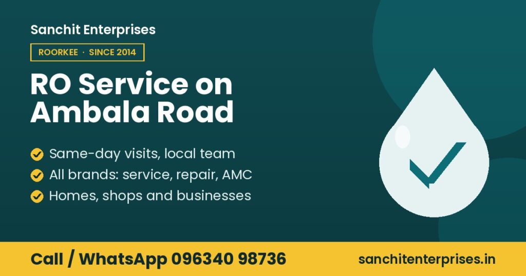 RO service on Ambala Road by Sanchit Enterprises: same-day visits from a local team