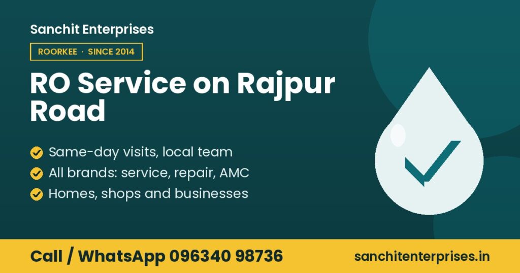 RO service on Rajpur Road by Sanchit Enterprises: same-day visits from a local team